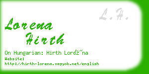 lorena hirth business card